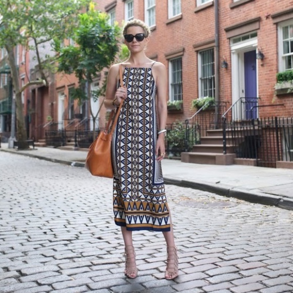 Topshop Tribal Print Midi Dress As Seen On Blair Eadie
